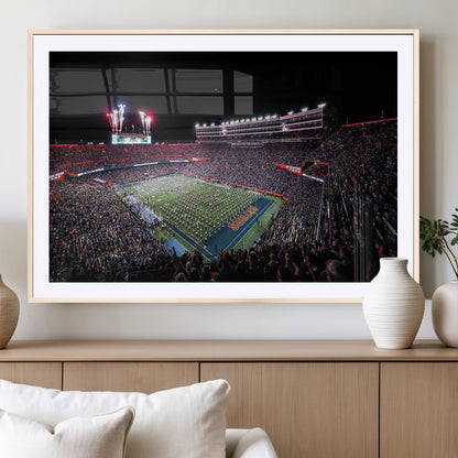 46899-MGV-CV-36X24-Ben Hill Griffin Stadium Wall Art Canvas Print, Framed Football Stadium Art Picture Print, Florida Football Stadium Perfect Sport