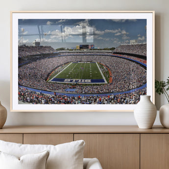 76491-MGV-CV-36X24-Buffalo Bills Stadium Wall Art Canvas Print, Framed Bills Stadium Art Picture Print, Highmark Stadium Perfect Sport Room Decor