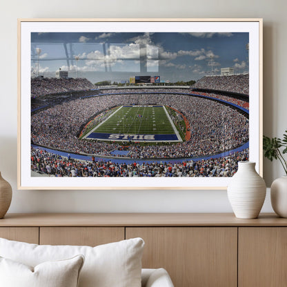 76491-MGV-CV-36X24-Buffalo Bills Stadium Wall Art Canvas Print, Framed Bills Stadium Art Picture Print, Highmark Stadium Perfect Sport Room Decor