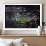 16515-MGV-CV-36X24-Dodgers Stadium Wall Art Canvas Print, Framed Baseball Stadium Art Picture Print, Dodgers Field Perfect Sport Room Decor Artwork