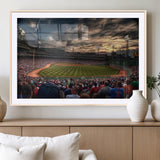 53432-MGV-CV-36X24-Fenway Park Stadium Wall Art Canvas Print, Framed Boston Baseball Stadium Art Picture Print, Massachusetts Fenway Park Perfect