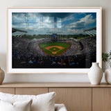 37127-MGC-FP-36x24_Natural-Kauffman Stadium Wall Art Canvas Print, Framed Kansas City Royals Field Art Picture Print, Baseball Stadium Perfect Sport Room