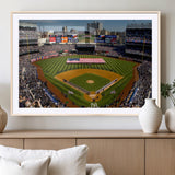 20879-MGV-CV-36X24-Yankee Stadium Wall Art Canvas Print, Framed New York Stadium Art Picture Print, Yankee Field Perfect Sport Room Decor Artwork