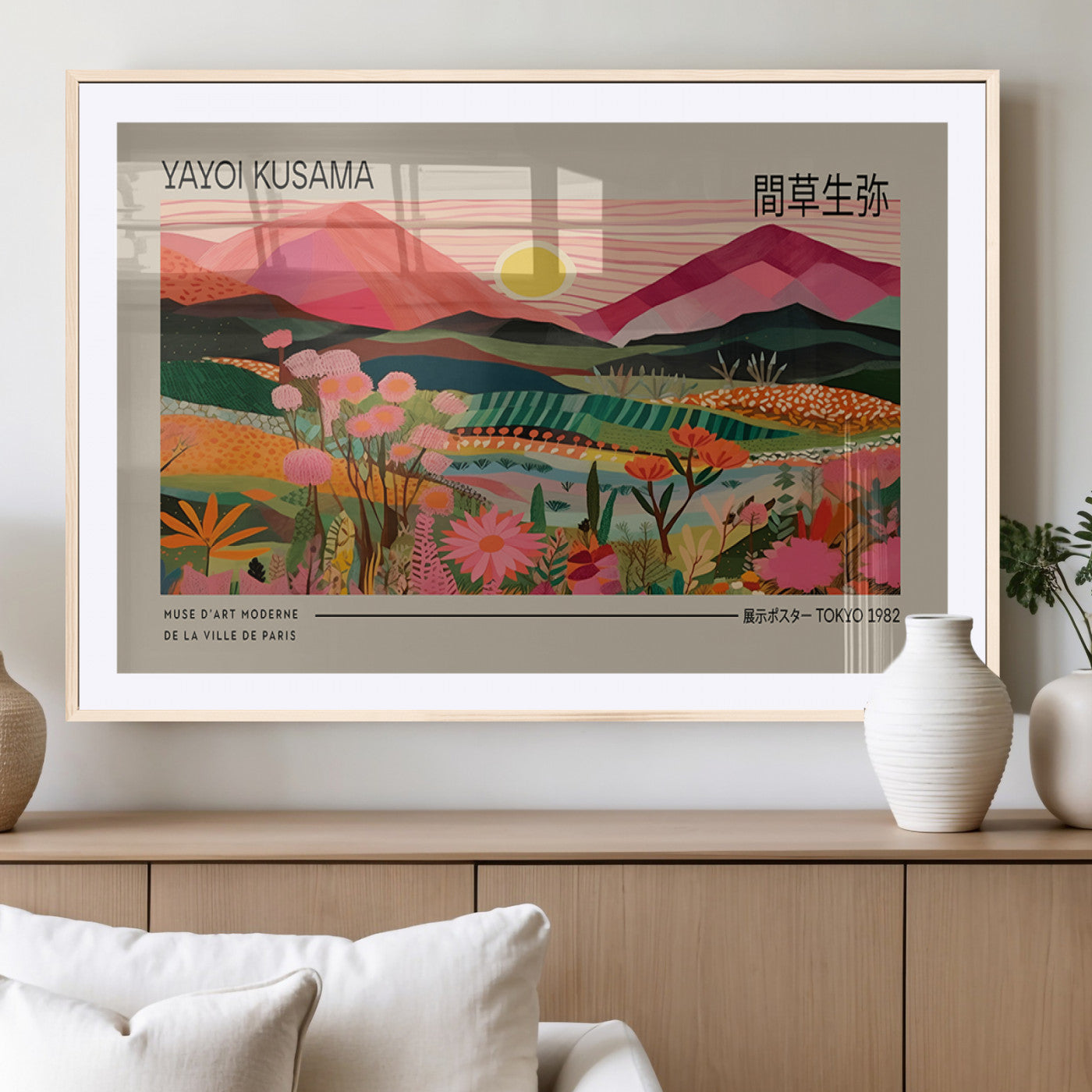 18304-MGC-FP-36x24_Natural-Sunset Mountain Landscape Wall Art – Panoramic Abstract Nature Canvas Print, Vibrant Wall Decor for Living Room, Bedroom, Office,