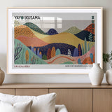 66936-MGV-CV-36X24-Kusama Wall Art – Vibrant Abstract Hills Canvas Print, Japanese Modern Landscape Poster for Living Room, Office, Studio or