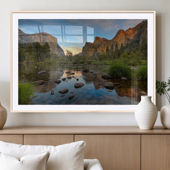 55893831-MGC-FP-36x24_Natural-Yosemite Valley Wall Art Canvas Print, Framed El Capitan Art Picture Print, Sierra Landspace Perfect Rustic Nature Decor Artwork