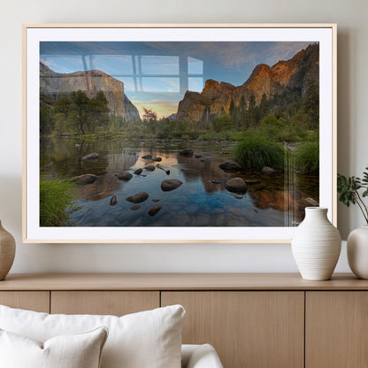 55893831-MGC-FP-36x24_Natural-Yosemite Valley Wall Art Canvas Print, Framed El Capitan Art Picture Print, Sierra Landspace Perfect Rustic Nature Decor Artwork