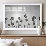 62298277-MGV-CV-36X24-Monochrome Palms Wall Art Canvas Print, Framed Minimalist Trees Art Picture Print, Silhouetted Palms Perfect Tropical Minimalist