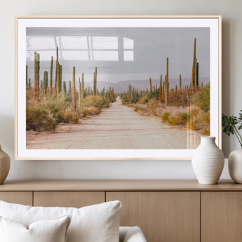 30742780-MGV-CV-36X24-Desert Cactus Wall Art Canvas Print, Framed Southwestern Art Picture Print, Bohemian Western Perfect Southwestern Boho Decor