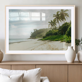 42984524-MGC-FP-36x24_Natural-Relaxing Beach Wall Art Canvas Print, Framed Ocean View Art Picture Print, Coastal Serenity Perfect Tropical Coastal Decor Artwork