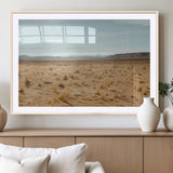 55918919-MGV-CV-36X24-Desert Landscape Wall Art – Golden Grass Plains and Mountain Horizon Canvas Print, Southwest Nature Photography Decor for Living