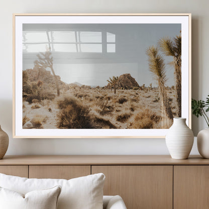 62783269-MGC-FP-36x24_Natural-Joshua Tree Wall Art – Desert Landscape Photography Canvas Print, Southwest Nature Artwork Rustic Home Decor for Living Room,