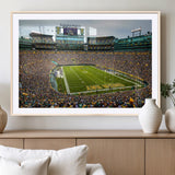 96617112-MGV-CV-36X24-Lambeau Field Wall Art – Green Bay Packers NFL Football Stadium Canvas Print – Game Day Crowd Sports Decor for Man Cave, Bar, or
