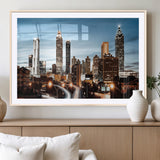 23859158-MGV-CV-36X24-Atlanta Skyline Wall Art – Modern Cityscape Canvas Print with Night Lights and Traffic Trails, Urban Decor for Office, Apartment,