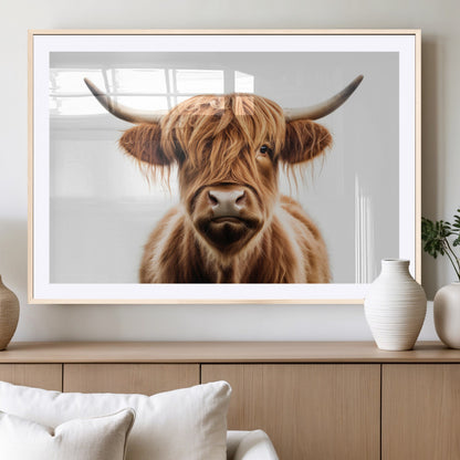 637908607-MGV-FC-93X47-3P_Black-Highland Cow Wall Art Print – Rustic Farmhouse Animal Portrait, Scottish Highland Cattle Canvas, Modern Country Wall Decor for