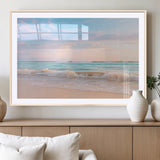 88024944-MGC-FP-36x24_Natural-Beach Landscape Wall Art – Coastal Ocean Canvas Print with Gentle Waves and Pastel Sky, Serene Seascape Photography for Living