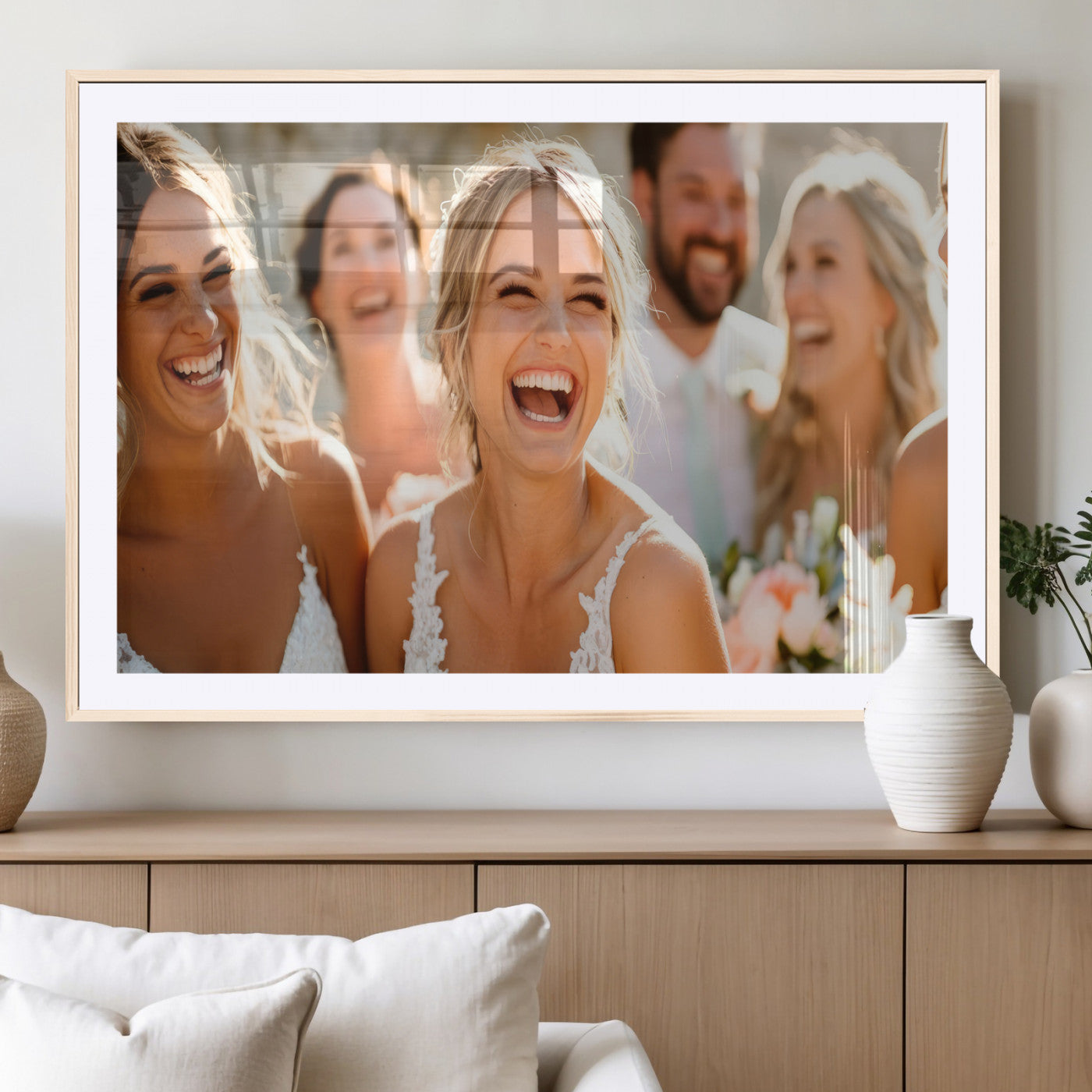 CSTM912-MGV-CV-36X24-Framed Wedding Canvas Print - Custom Wall Art Keepsake for Couples, Elegant Home Decoration Gift, Create Your Own Photo Canvas