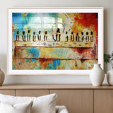 YKE34632598CR-MGC-FP-36x24_Natural-Abstract Last Supper with Apostles Wall Art Canvas Print