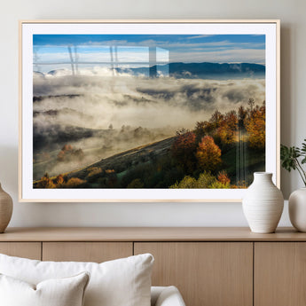 21551192-MGV-CV-36X24-Landscape Wall Art – Autumn Mountain View Canvas Print, Scenic Nature Photography Decor for Bedroom, Living Room, Office, Cabin or