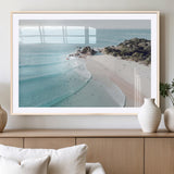 79395467-MGV-CV-36X24-Coastal Wall Art – Aerial Beach Canvas Print, Ocean Waves and Sandy Shore Photography Decor for Bedroom, Living Room, Office,