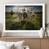 67277447-MGC-FP-36x24_Natural-Farmhouse Wall Art – Herd of Cows Canvas Print, Rustic Country Pasture Photography Decor for Bedroom, Living Room, Office, Ranch,