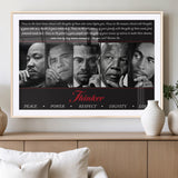 45112-MGV-CV-36X24-Black Icons Wall Art Canvas Print, Framed Thinker Art Picture Print, Motivational Quote Perfect Cultural Modern Decor Artwork