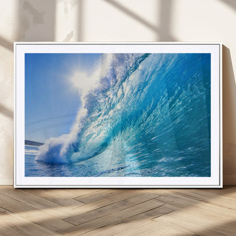 37494-MGV-CV-36X24-Ocean Wave Canvas Art – Stunning Blue Wave Photography, Coastal Wall Decor for Living Room, Bedroom or Office