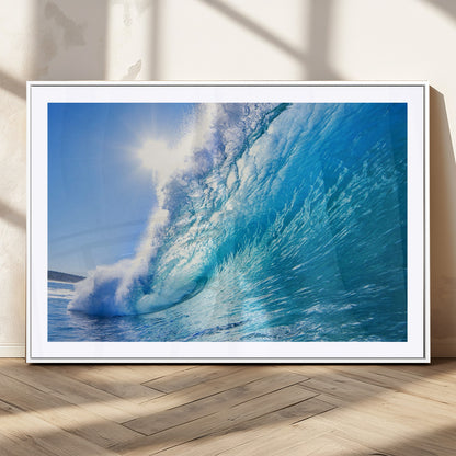 37494-MGV-CV-36X24-Ocean Wave Canvas Art – Stunning Blue Wave Photography, Coastal Wall Decor for Living Room, Bedroom or Office
