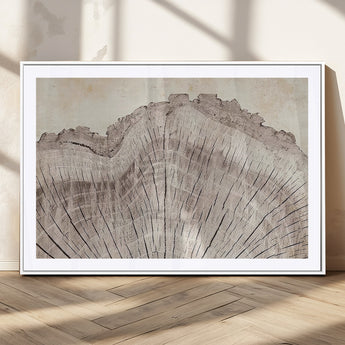 67528-MGV-CV-36X24-Wood Ring Wall Art Canvas Print, Framed Tree Ring Art Picture Print, Rustic Tree Ring Perfect Neutral Boho Decor Artwork