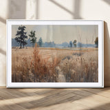 98822-MGC-FP-36x24_White-Autumn Meadow Wall Art – Tranquil Grassland Landscape Canvas Print, Rustic Country Decor for Living Room, Bedroom or Farmhouse