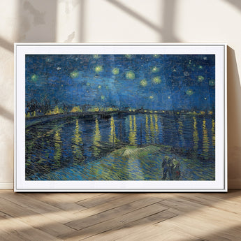 94605-MGC-FP-36x24_White-Starry Night Over the Rhone Wall Art – Vincent van Gogh Canvas Print, Famous Impressionist Painting for Living Room, Office