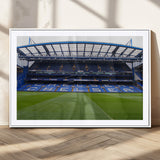 59508-MGC-FP-36x24_White-Chelsea Stadium Wall Art – Stamford Bridge Football Arena Canvas Print, Iconic Soccer Artwork for Living Room, Office, Game Room
