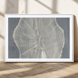 25547-MGC-FP-36x24_White-Tree Ring Wall Art Canvas Print, Framed Linocut Tree Ring Art Picture Print, Wood Texture Perfect Minimalist Farmhouse Decor