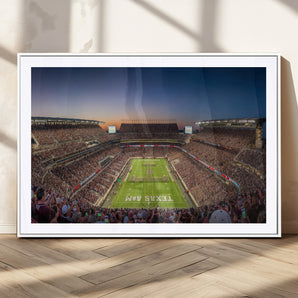 17421-MGC-FP-36x24_White-Kyle Field Wall Art Canvas Print, Framed Texas Stadium Art Picture Print, Kyle Field Stadium Perfect Sport Room Decor Artwork