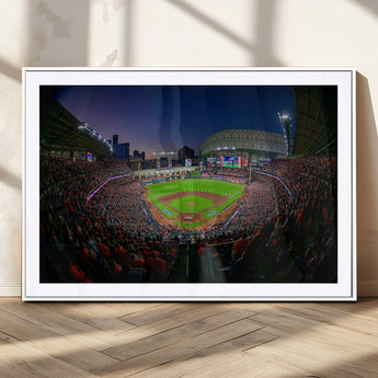 44322-MGC-FP-36x24_White-Minute Maid Park Wall Art Canvas Print, Framed Houston Astros Stadium Art Picture Print, Houston Astros Field Perfect Sports Room