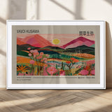 18304-MGV-CV-36X24-Sunset Mountain Landscape Wall Art – Panoramic Abstract Nature Canvas Print, Vibrant Wall Decor for Living Room, Bedroom, Office,