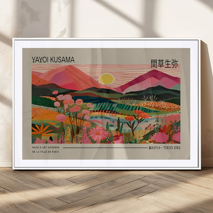 18304-MGV-CV-36X24-Sunset Mountain Landscape Wall Art – Panoramic Abstract Nature Canvas Print, Vibrant Wall Decor for Living Room, Bedroom, Office,