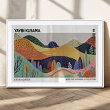 66936-MGV-CV-36X24-Kusama Wall Art – Vibrant Abstract Hills Canvas Print, Japanese Modern Landscape Poster for Living Room, Office, Studio or