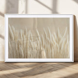 81444-MGC-FP-36x24_White-Pampas Grass Wall Art Canvas Print, Framed Beige Pampas Grass Art Picture Print, Minimalist Beige Perfect Minimalist Nature Decor