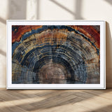 63519-MGV-CV-36X24-Tree Ring Wall Art – Rustic Nature Wood Grain Canvas Print, Abstract Natural Texture Artwork Poster for Living Room, Bedroom,