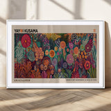 51280-MGC-FP-36x24_White-Abstract Yayoi Kusama Wall Art Canvas Print, Framed Japanese Wabi Sabi Art Picture Print, Yayoi Kusama Perfect Abstract Modern