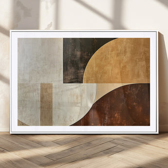 15030-MGC-FP-36x24_White-Wabi Sabi Wall Art Canvas Print, Framed Modern Abstract Art Picture Print, Minimalist Zen Perfect Minimalist Modern Decor Artwork
