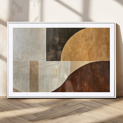 15030-MGC-FP-36x24_White-Wabi Sabi Wall Art Canvas Print, Framed Modern Abstract Art Picture Print, Minimalist Zen Perfect Minimalist Modern Decor Artwork