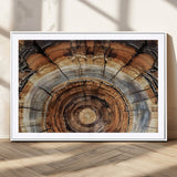 15184146-MGC-FP-36x24_White-Tree Rings Wall Art Canvas Print, Framed Wood Texture Art Picture Print, Rustic Pattern Perfect Rustic Organic Decor Artwork