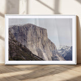 74506434-MGC-FP-36x24_White-El Capitan Wall Art Canvas Print, Framed Yosemite Cliff Art Picture Print, Sierra Nevada Perfect Sierra Minimalism Decor Artwork