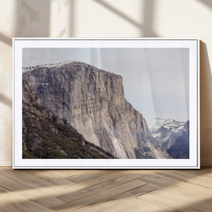 74506434-MGV-CV-36X24-El Capitan Wall Art Canvas Print, Framed Yosemite Cliff Art Picture Print, Sierra Nevada Perfect Sierra Minimalism Decor Artwork