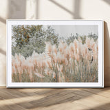 21826392-MGC-FP-36x24_White-Pampas Grass Wall Art Canvas Print, Framed Soft Pampas Art Picture Print, Pastel Grasses Perfect Soft Neutral Boho Decor Artwork