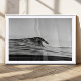24029476-MGV-CV-36X24-Black Wave Wall Art Canvas Print, Framed Abstract Surf Art Picture Print, Minimalist Ocean Perfect Minimalist Coastal Decor