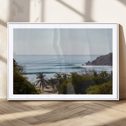 88336640-MGV-CV-36X24-Tropical Beach Scene Wall Art Canvas Print, Framed Coastal Photography Art Picture Print, Ocean Horizon Art Perfect Coastal Boho