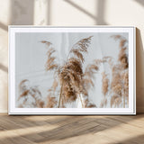 17019393-MGV-CV-36X24-Pampas Grass Wall Art Canvas Print, Framed Neutral Tones Art Picture Print, Minimalist Nature Perfect Boho Minimalist Decor